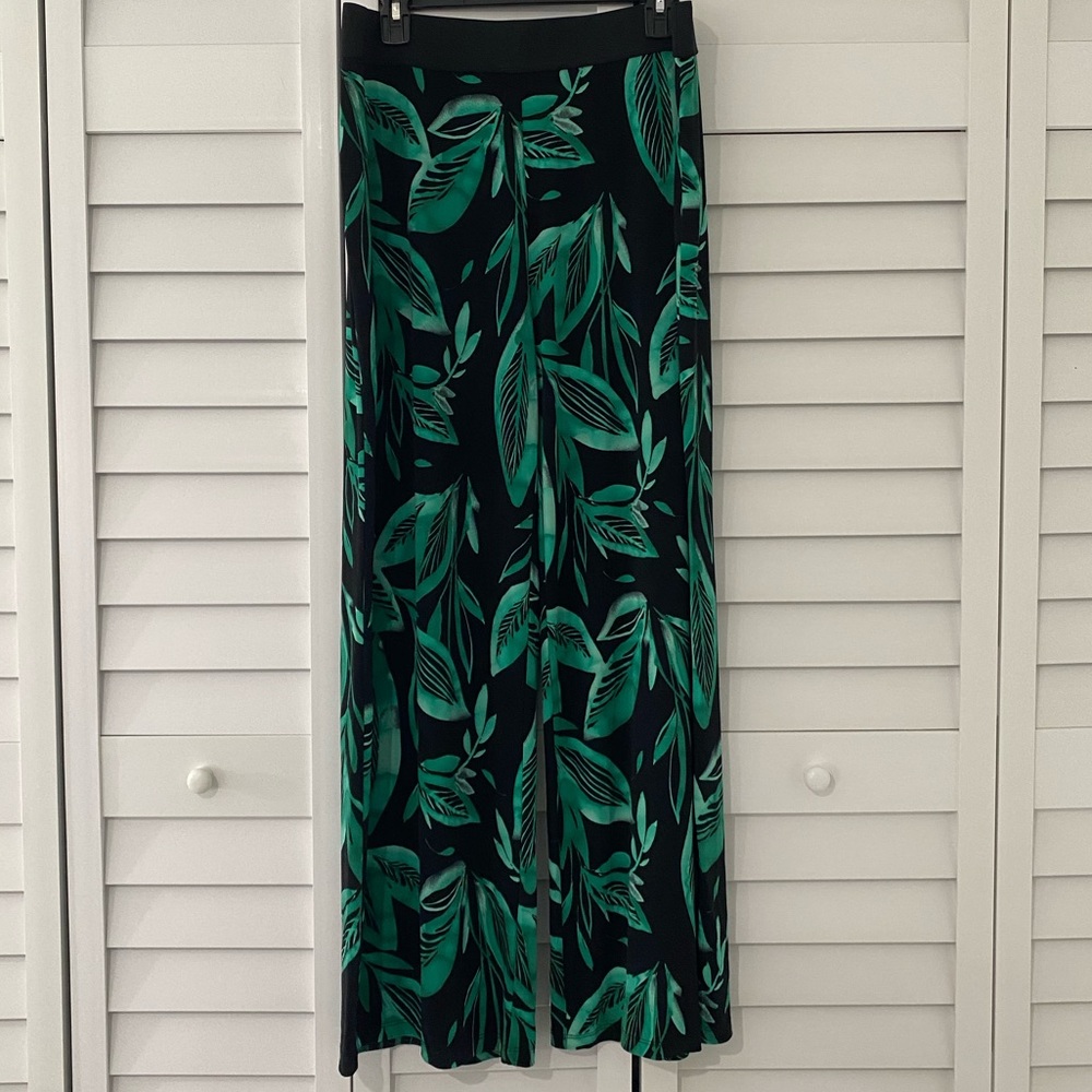 ALFANI Printed Pull On Casual Wide-Leg Pants